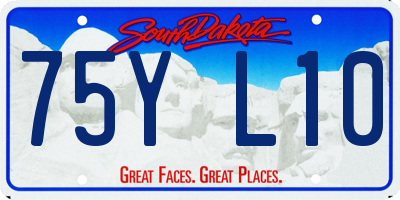SD license plate 75YL10
