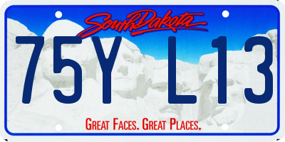SD license plate 75YL13