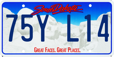 SD license plate 75YL14