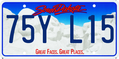 SD license plate 75YL15