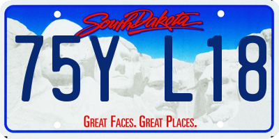 SD license plate 75YL18