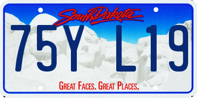 SD license plate 75YL19