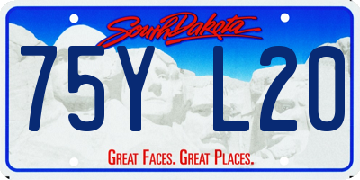 SD license plate 75YL20