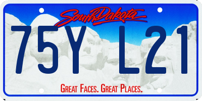 SD license plate 75YL21