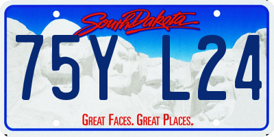 SD license plate 75YL24