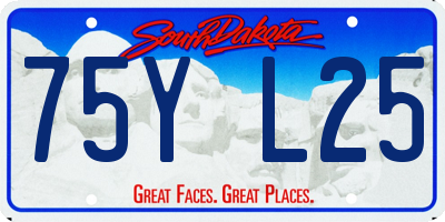 SD license plate 75YL25