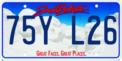 SD license plate 75YL26