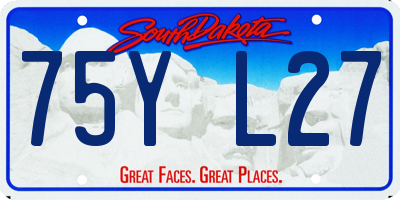 SD license plate 75YL27