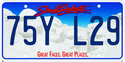 SD license plate 75YL29