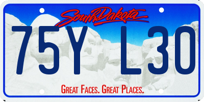 SD license plate 75YL30