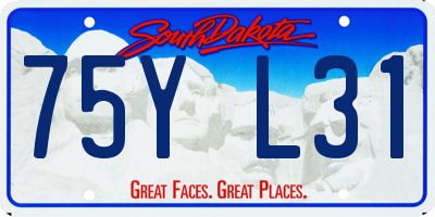 SD license plate 75YL31