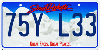 SD license plate 75YL33