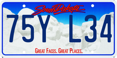 SD license plate 75YL34