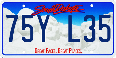 SD license plate 75YL35