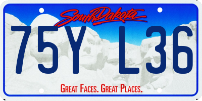 SD license plate 75YL36