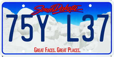 SD license plate 75YL37