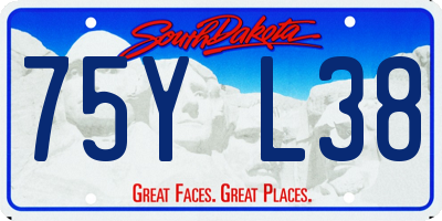 SD license plate 75YL38