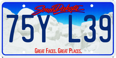 SD license plate 75YL39