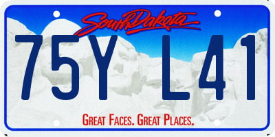SD license plate 75YL41