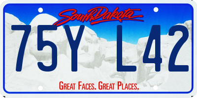 SD license plate 75YL42