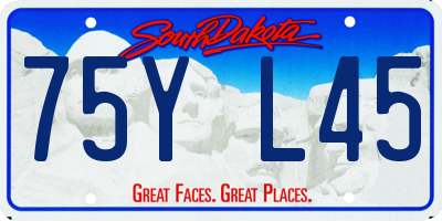 SD license plate 75YL45