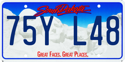 SD license plate 75YL48
