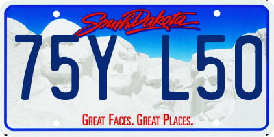 SD license plate 75YL50