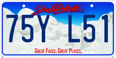 SD license plate 75YL51