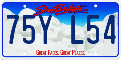 SD license plate 75YL54