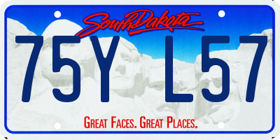 SD license plate 75YL57