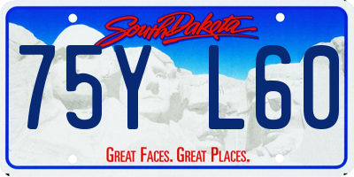 SD license plate 75YL60