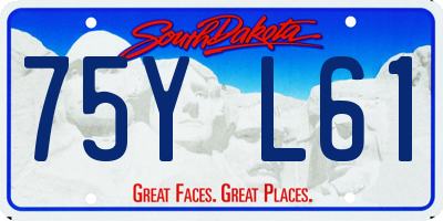 SD license plate 75YL61