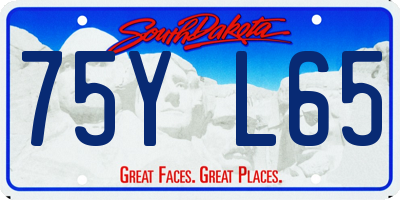 SD license plate 75YL65
