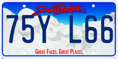 SD license plate 75YL66