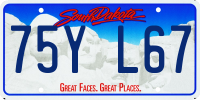 SD license plate 75YL67
