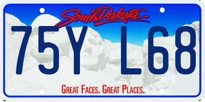 SD license plate 75YL68