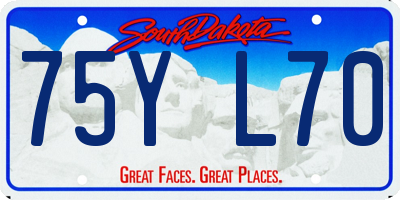 SD license plate 75YL70