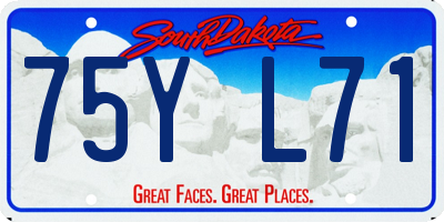 SD license plate 75YL71