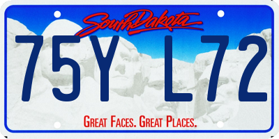 SD license plate 75YL72