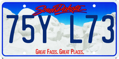 SD license plate 75YL73