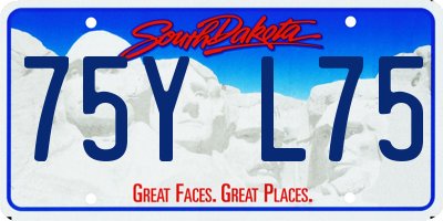 SD license plate 75YL75