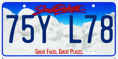 SD license plate 75YL78