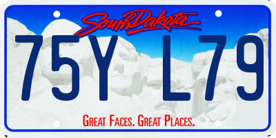 SD license plate 75YL79