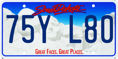 SD license plate 75YL80