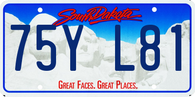 SD license plate 75YL81