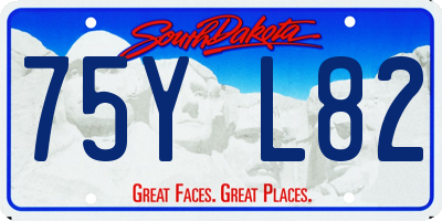 SD license plate 75YL82