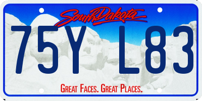 SD license plate 75YL83