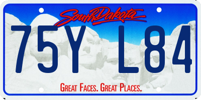 SD license plate 75YL84