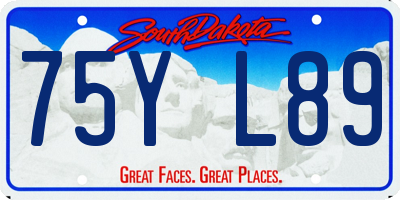 SD license plate 75YL89