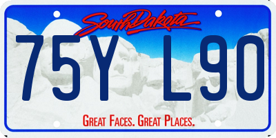 SD license plate 75YL90